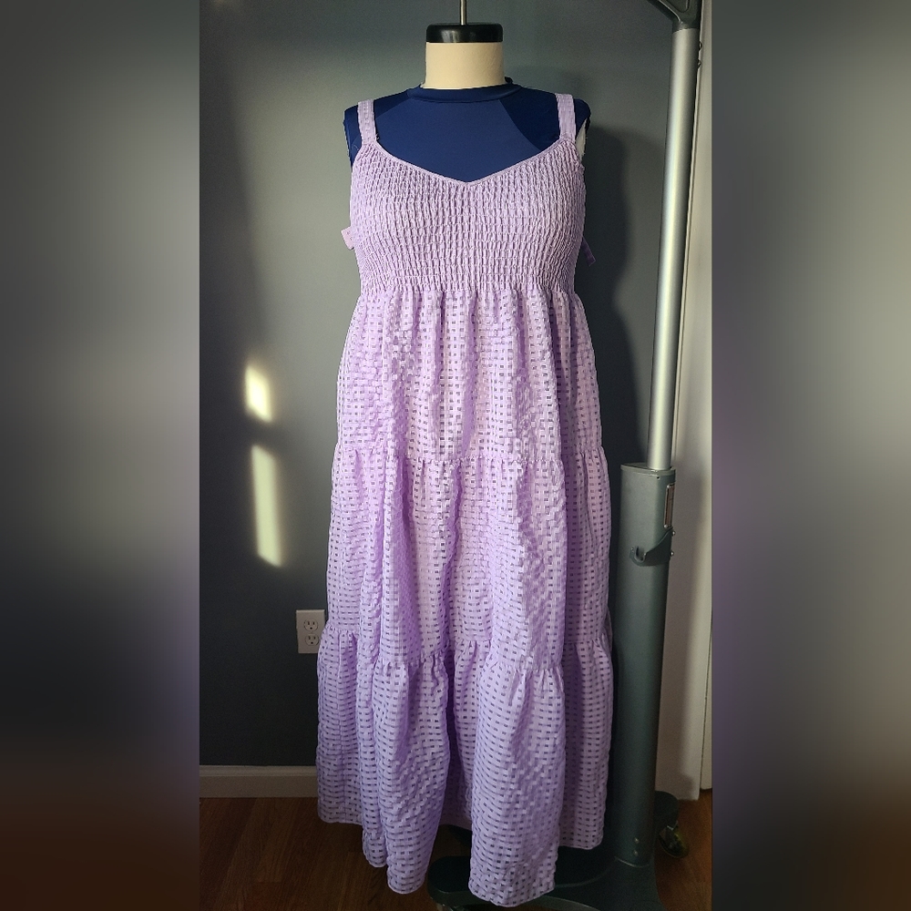 Purple Smocked Sundress